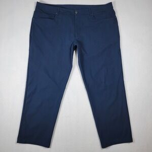 Lululemon Commission Pants Mens 42x30 Blue Performance Tech Golf Chino